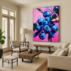 Blueberries on Pink - Pop Art Still Life GAB0387