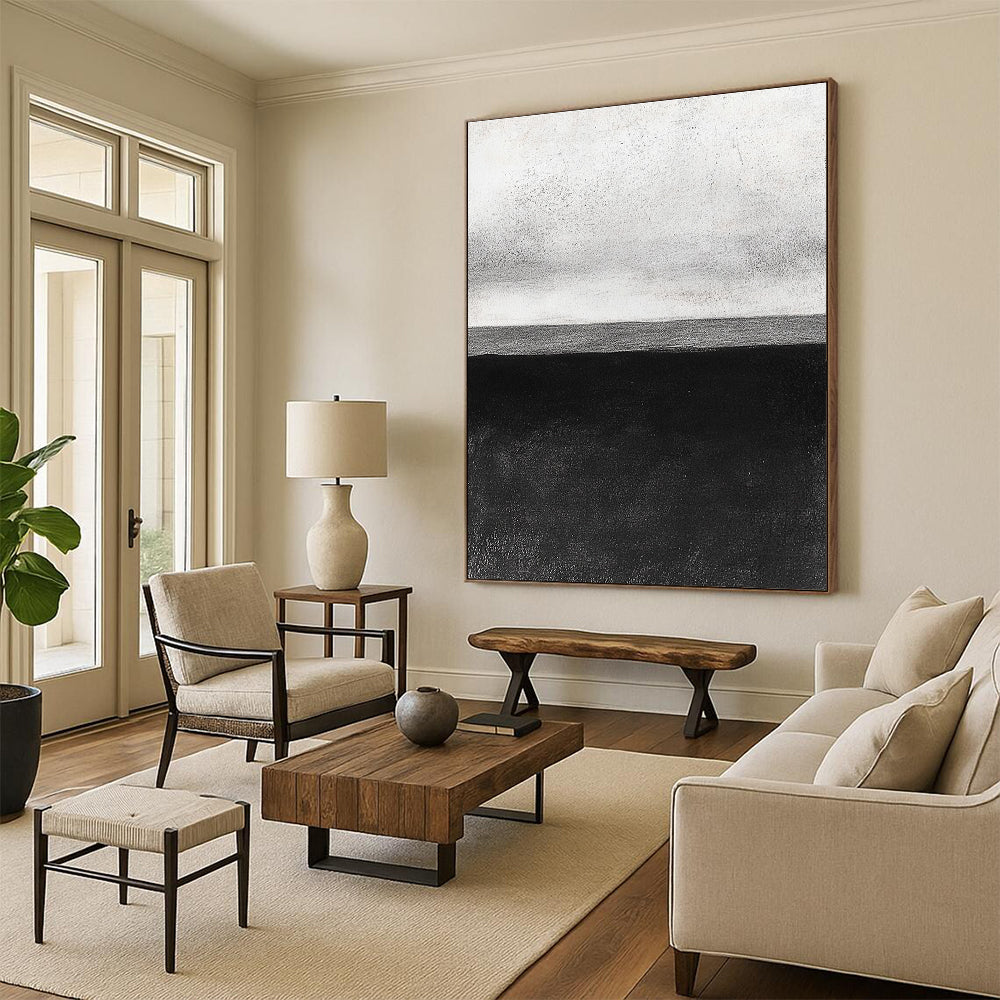 Minimalist Horizon Abstract Painting with Subtle Gradients WINK827