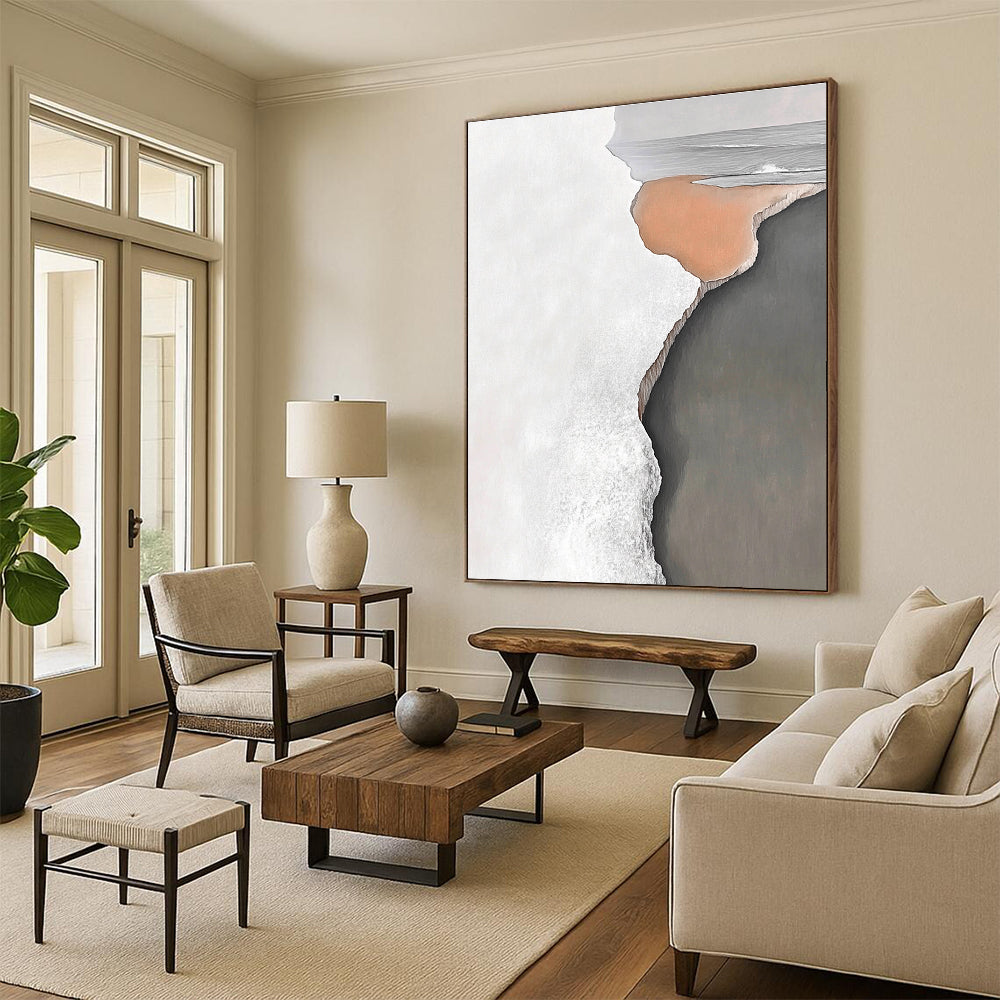 Coastal Abstract Painting for Nautical - Themed Bedrooms GAB1033
