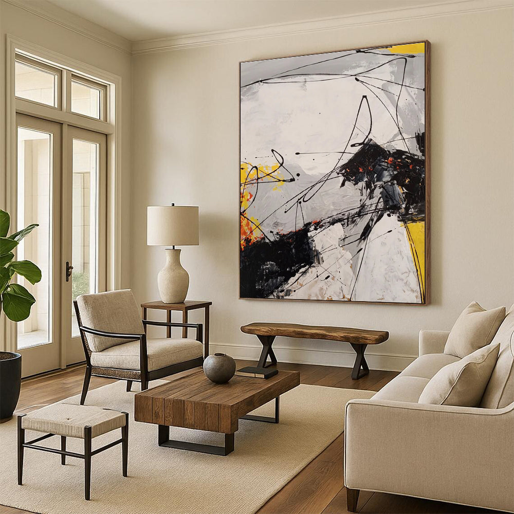 Energetic Abstract Expression Abstract Painting for Performing Arts Centers HENG054