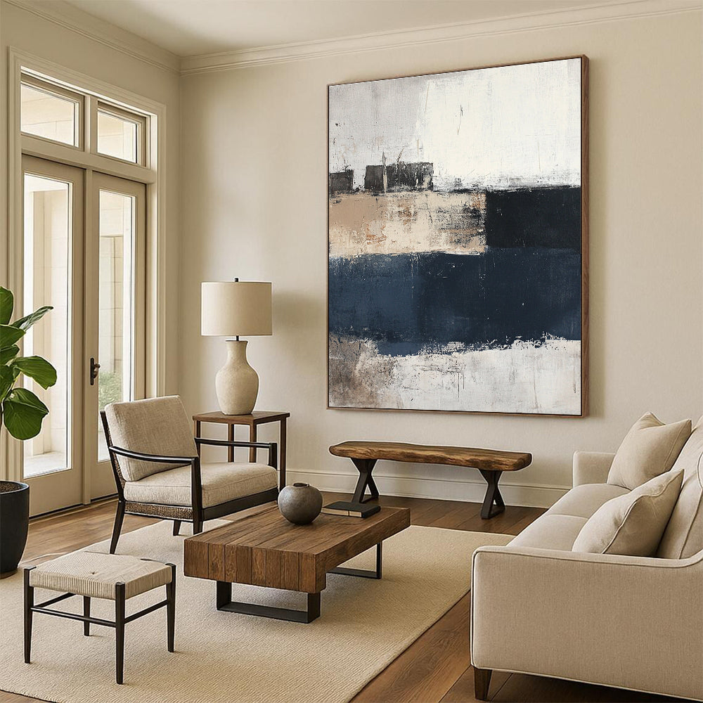 Neutral Tone Abstract - Minimalist Textured Abstract Painting GAB0653