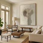 Textured Circles and Lines Abstract Painting for Contemporary Art Galleries GAB1346