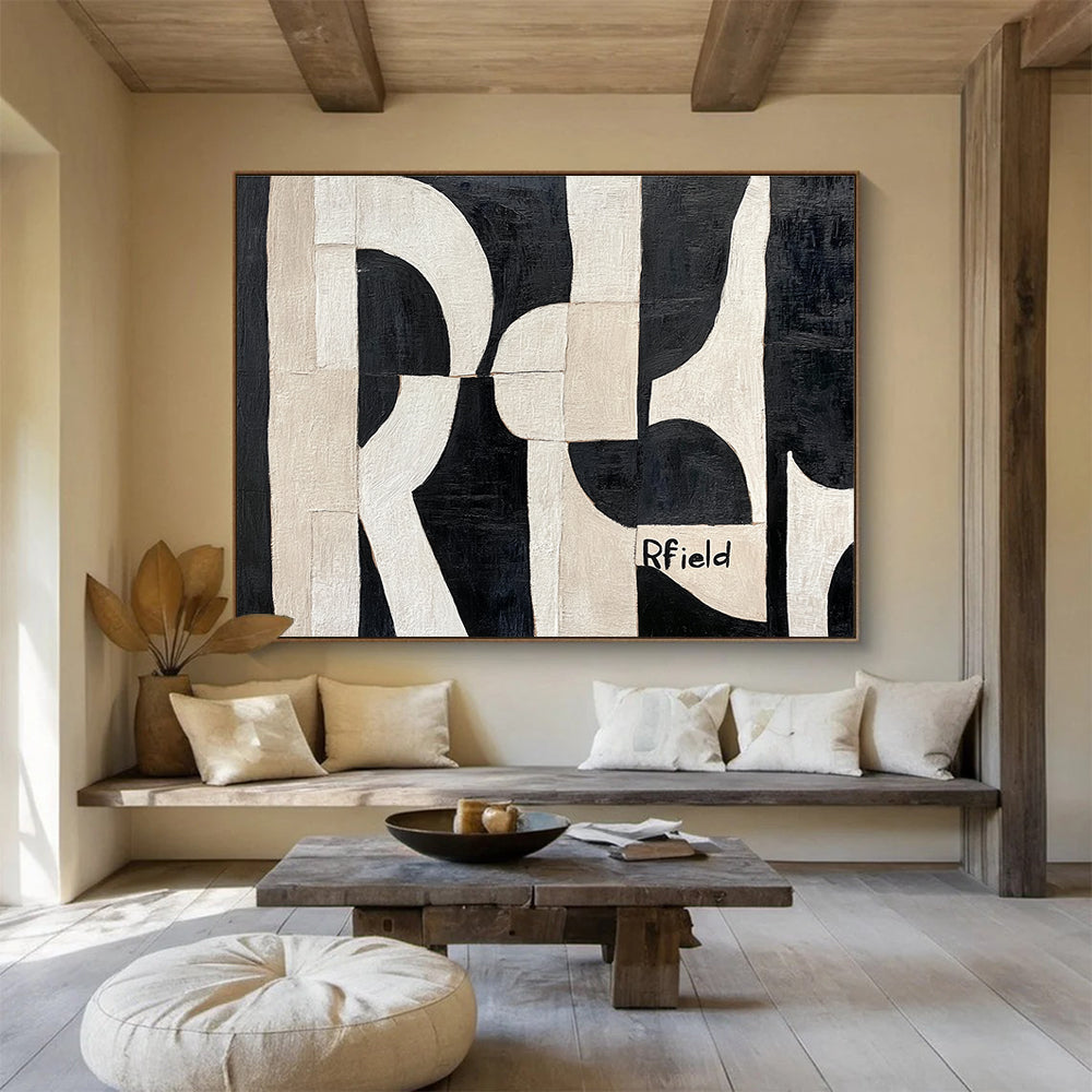 Black and White Geometric - Architectural Abstraction ABS018