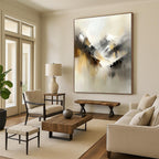 Abstract Mountain Range Painting for Modern Ski Lodge Interiors GAB1162