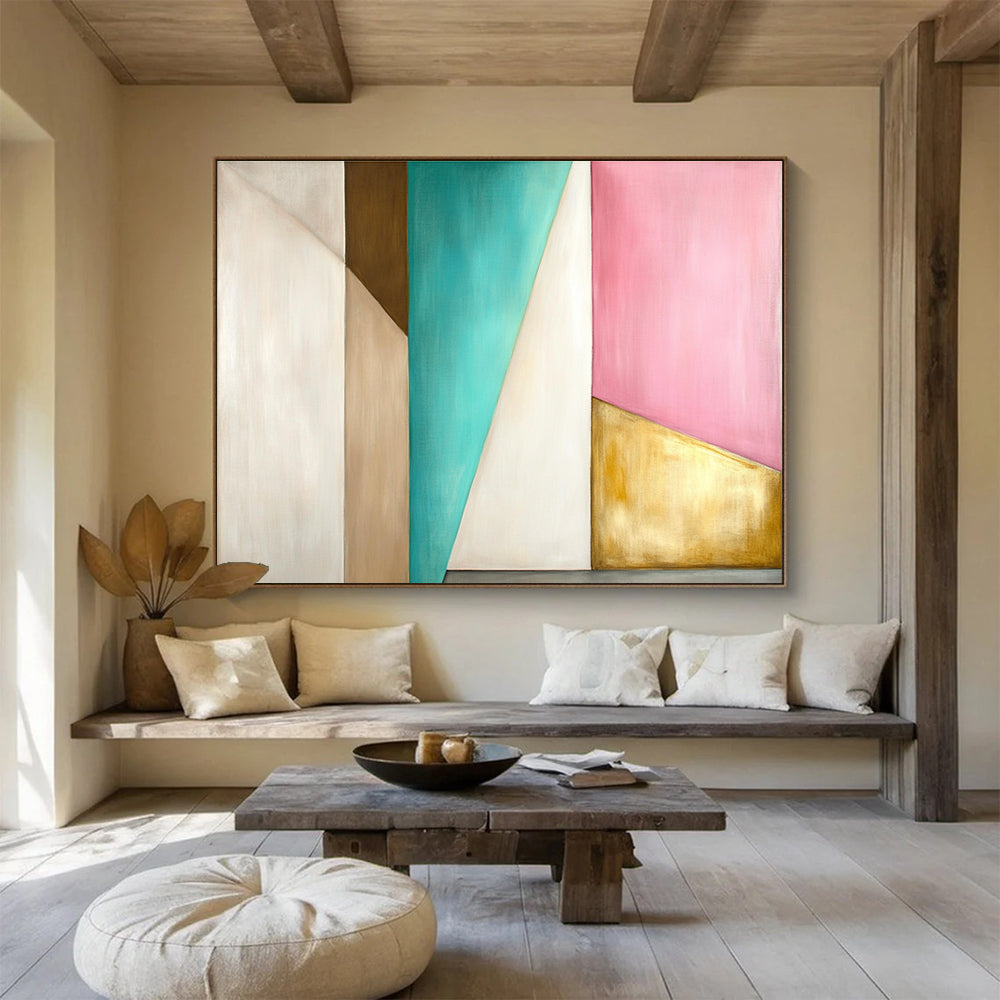 Geometric Color - Block Abstract  Chic Modern Harmony ABS078