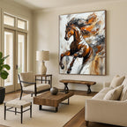 Galloping Horse Dynamic Abstract Painting for Energetic Interiors GAB1414