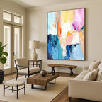 Vibrant Colorful Abstract Shapes Painting for Modern Interiors HENG280