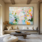 Vivid Floral Abstract Painting with Lush Expressive Brushstrokes ABS542