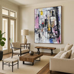 Vibrant Abstract Street Scene Painting for Art - Centric Bars GAB1138