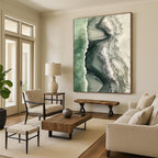 Aerial Beach Abstract Painting for Luxury - Styled Coastal Homes GAB1017