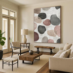 Earth Toned Abstract Shapes 2 Painting with Soothing Repetition WINK725