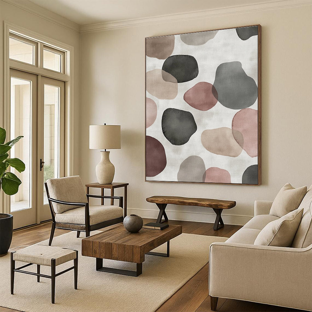 Earth Toned Abstract Shapes 2 Painting with Soothing Repetition WINK725