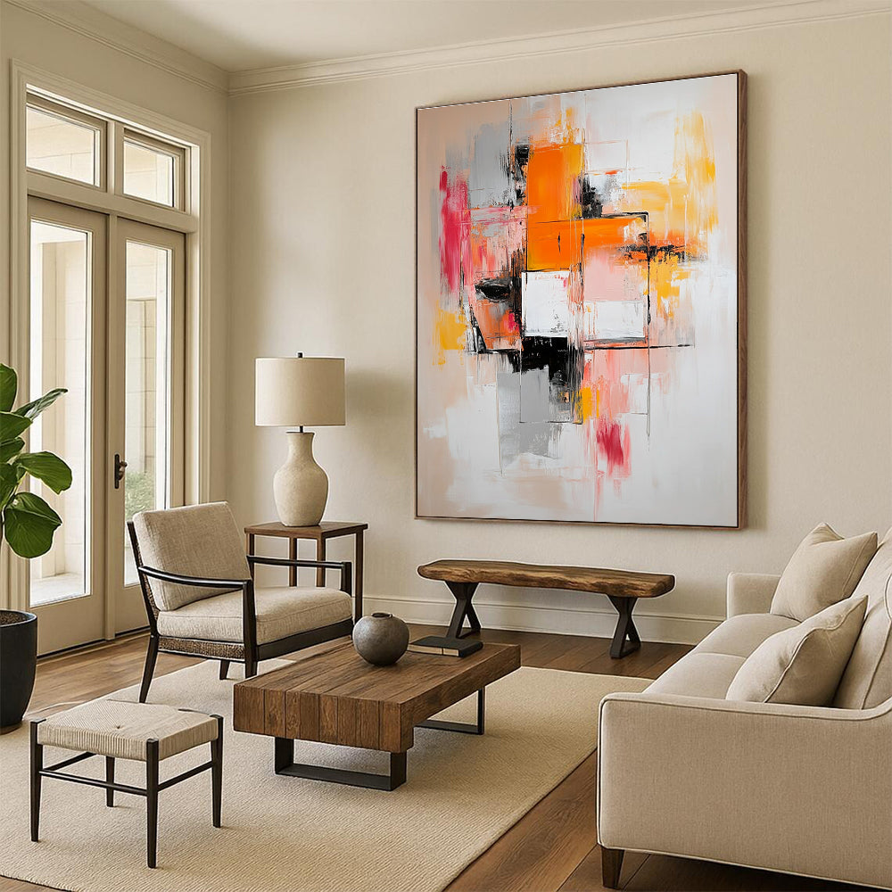 Colorful Geometric Abstract Painting for Modern Creative Workspaces GAB0913