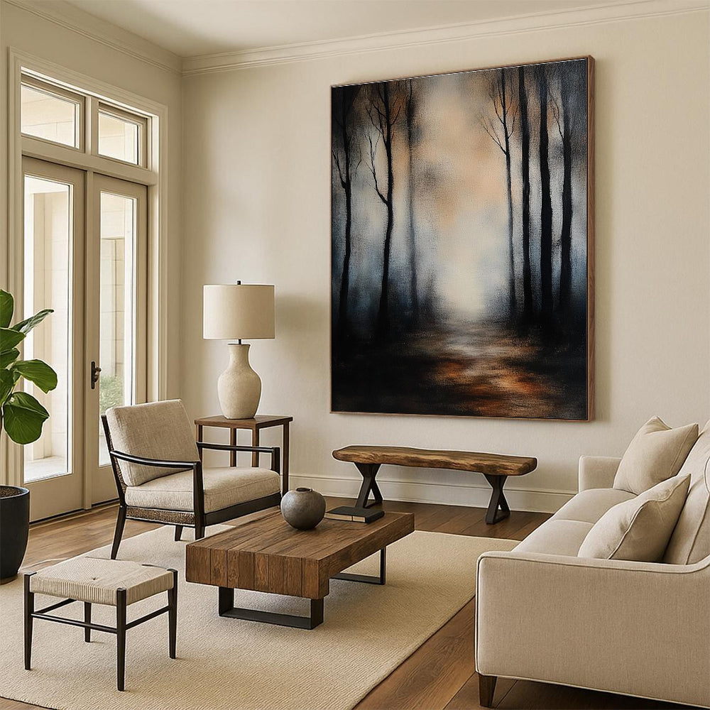 Misty Forest Path - Mysterious Landscape Abstract Art GAB0501
