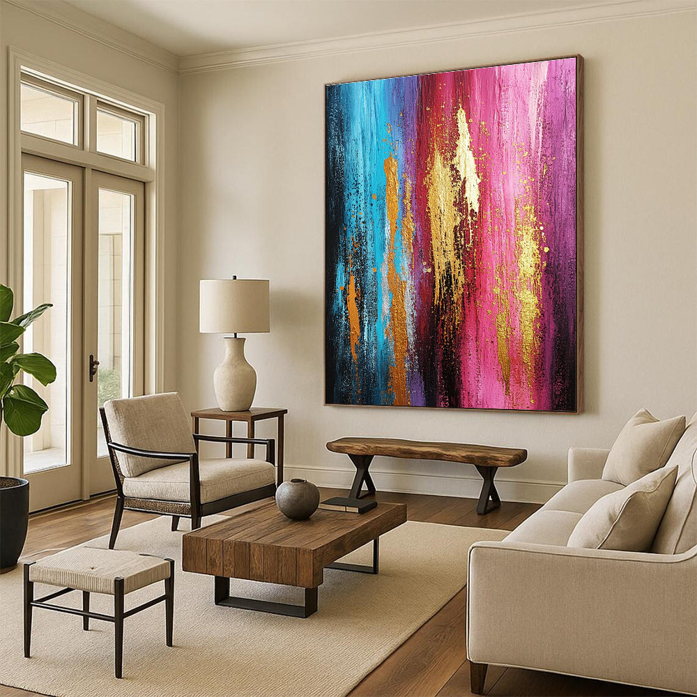 Colorful Layered Abstract Painting with Depth of Emotion WINK719