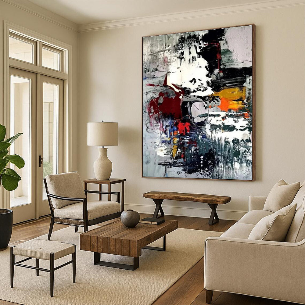 Colorful Dynamic Abstract Painting for Creative Coworking Spaces HENG391