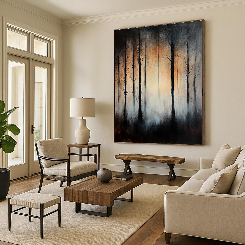 Misty Forest - Ethereal Landscape Abstract Painting GAB0625