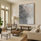 Textured Gray Roots Abstract Painting GAB0309
