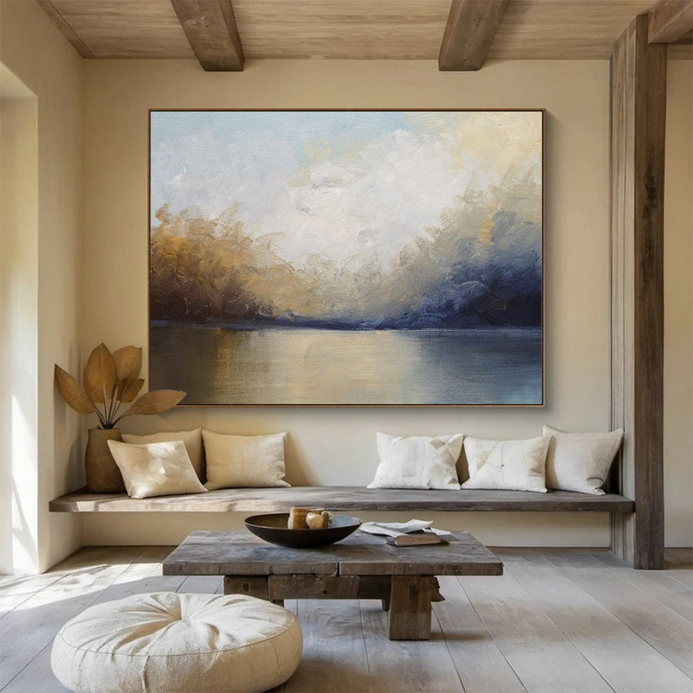 Soft Landscape Abstract Painting for Serene Retreats YHT009