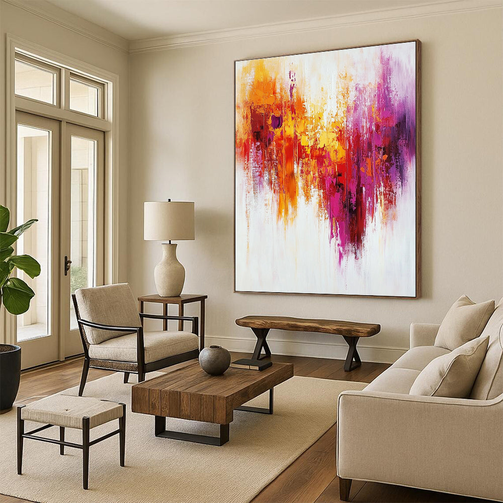 Vibrant Color Burst Abstract Painting for Modern Art Galleries GAB1233