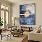 Sunset Reflection Abstract - Serene Landscape Abstract Painting GAB0654