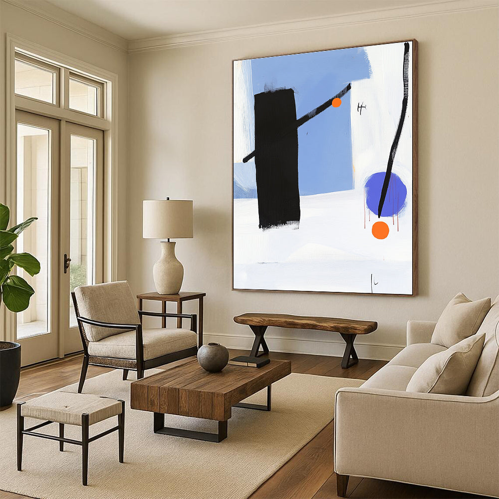 Minimalist Geometric Shapes Abstract Painting of Subtle Dynamics GAB0202