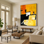 Yellow Armchair Abstract Painting for Modern Living Room Corners GAB1180