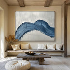 Blue Wave on Gray  Bold Simplicity ABS044