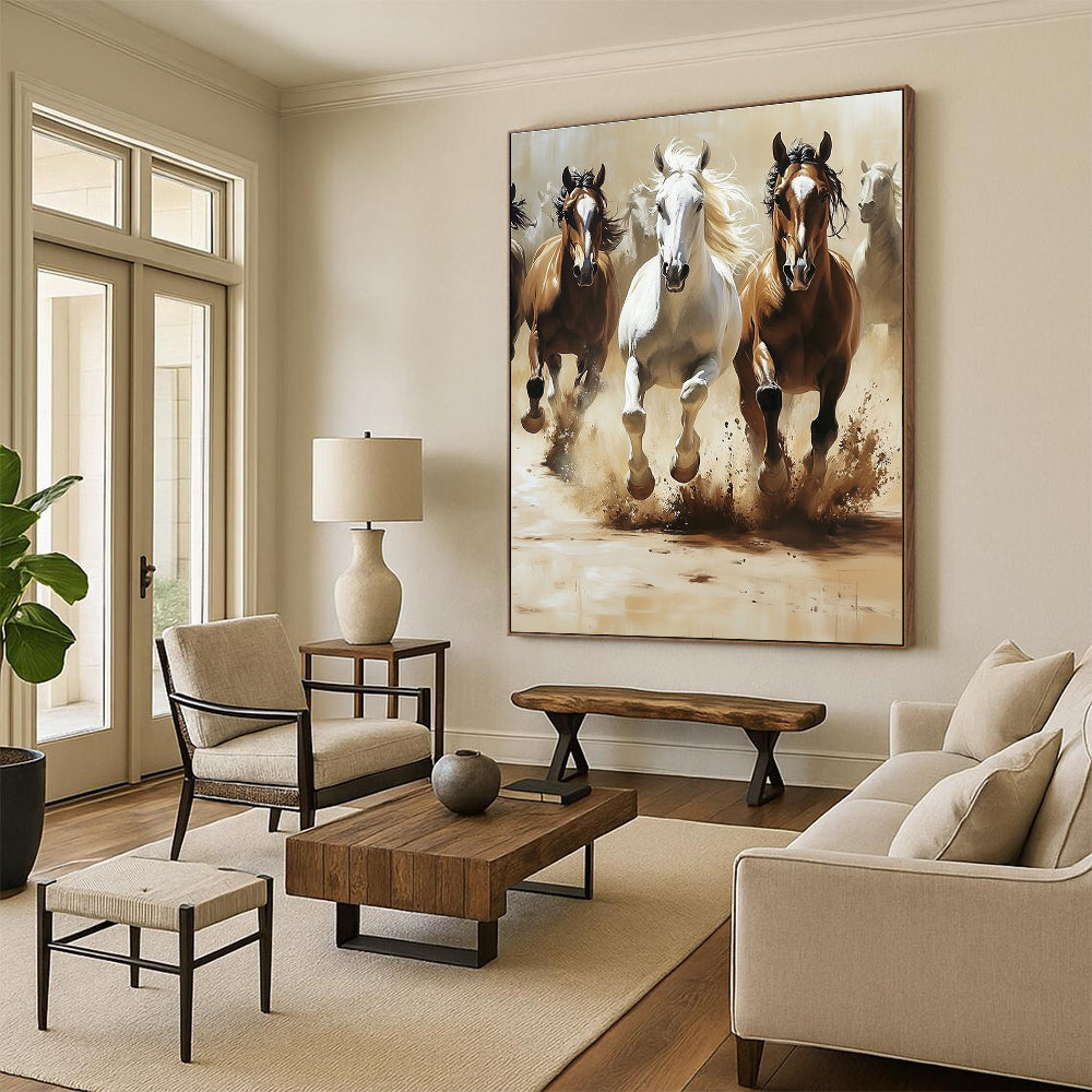Galloping Horses Painting of Dynamic Power GAB0147