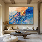 Cyclists Abstract Painting for Sports - Themed Cafes YHT441