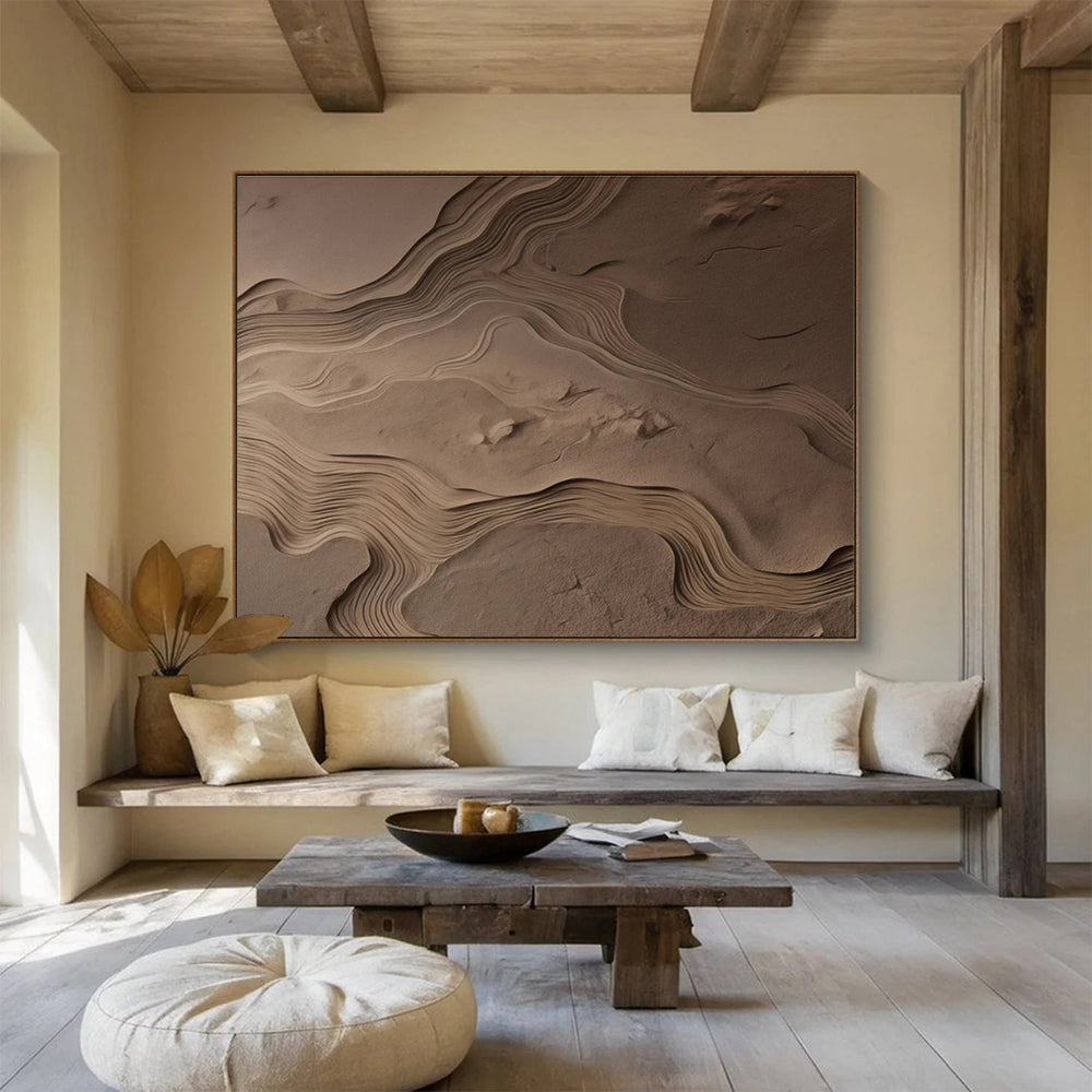 Sand Dune Abstract Painting for Nature - Inspired Spaces YHT094