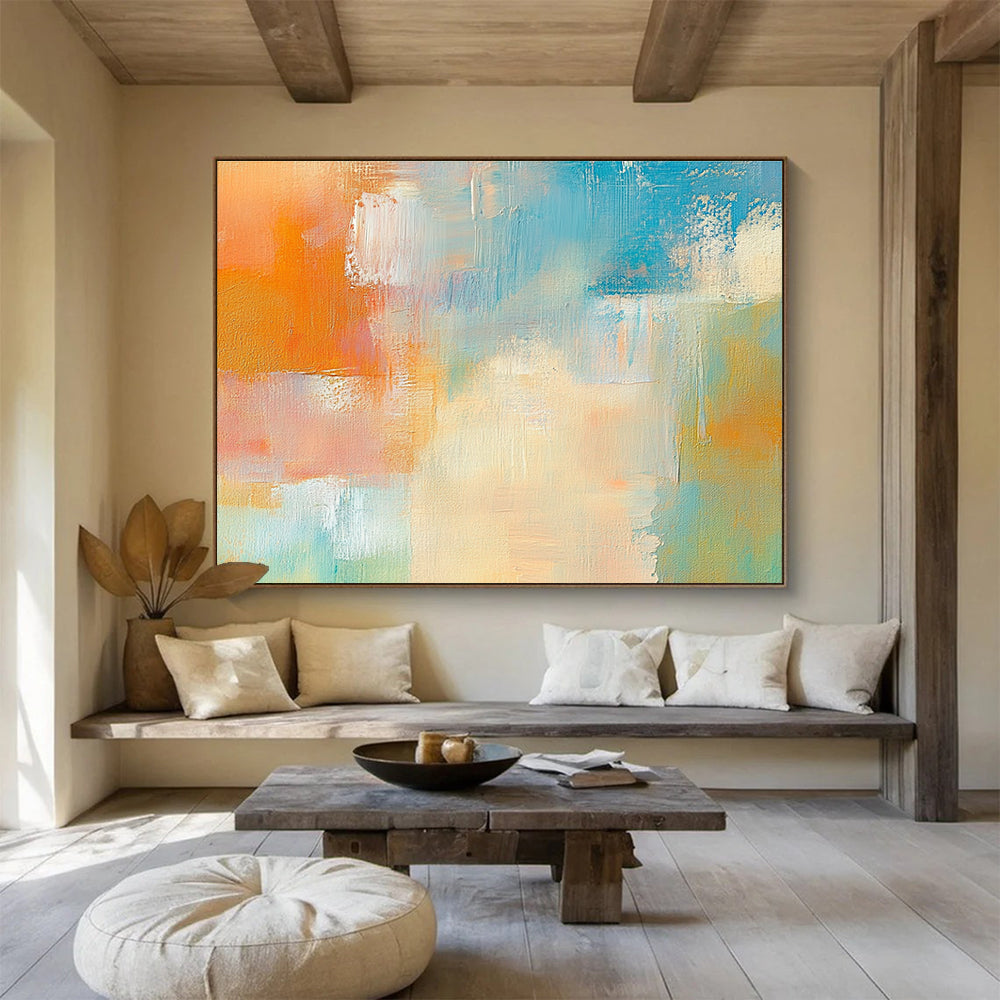 Colorful Abstract Blend Painting with Soft Transitions ABS283