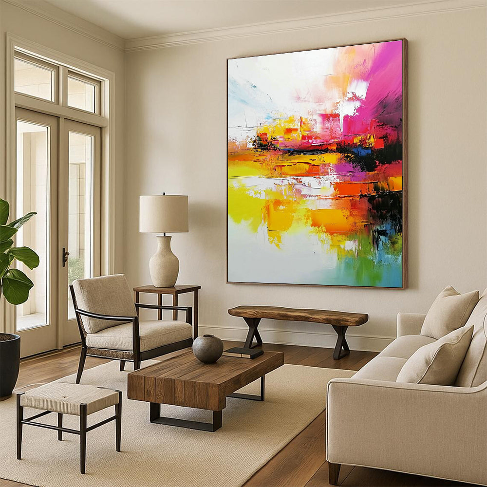 Colorful Abstract Landscape Painting with Vivid Imagery WINK553