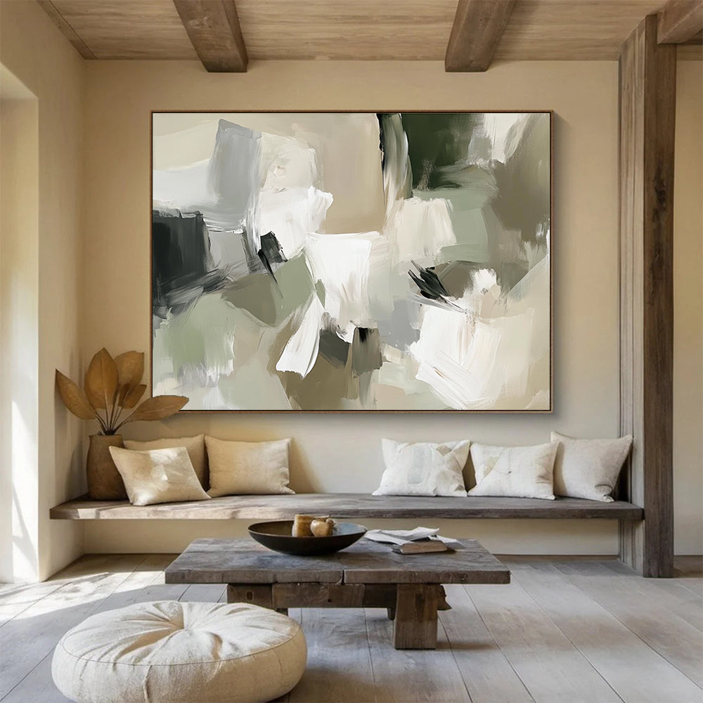 Neutral Tones Abstract Painting with Subtle Harmony ABS404