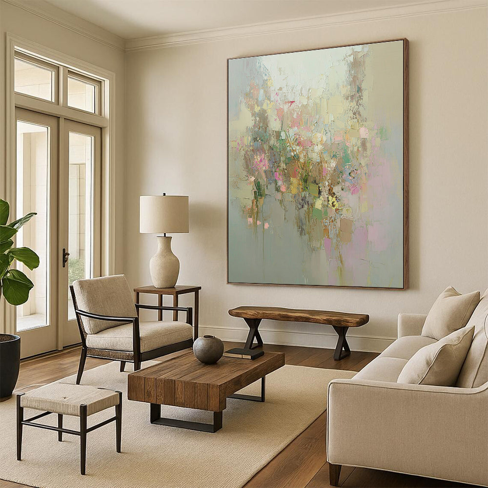 Pastel Floral Abstract Painting for Whimsical - Styled Boutiques GAB1068