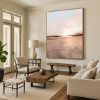 Pastel Sunset Landscape Abstract Painting for Feminine - Styled Bridal Suites HENG174