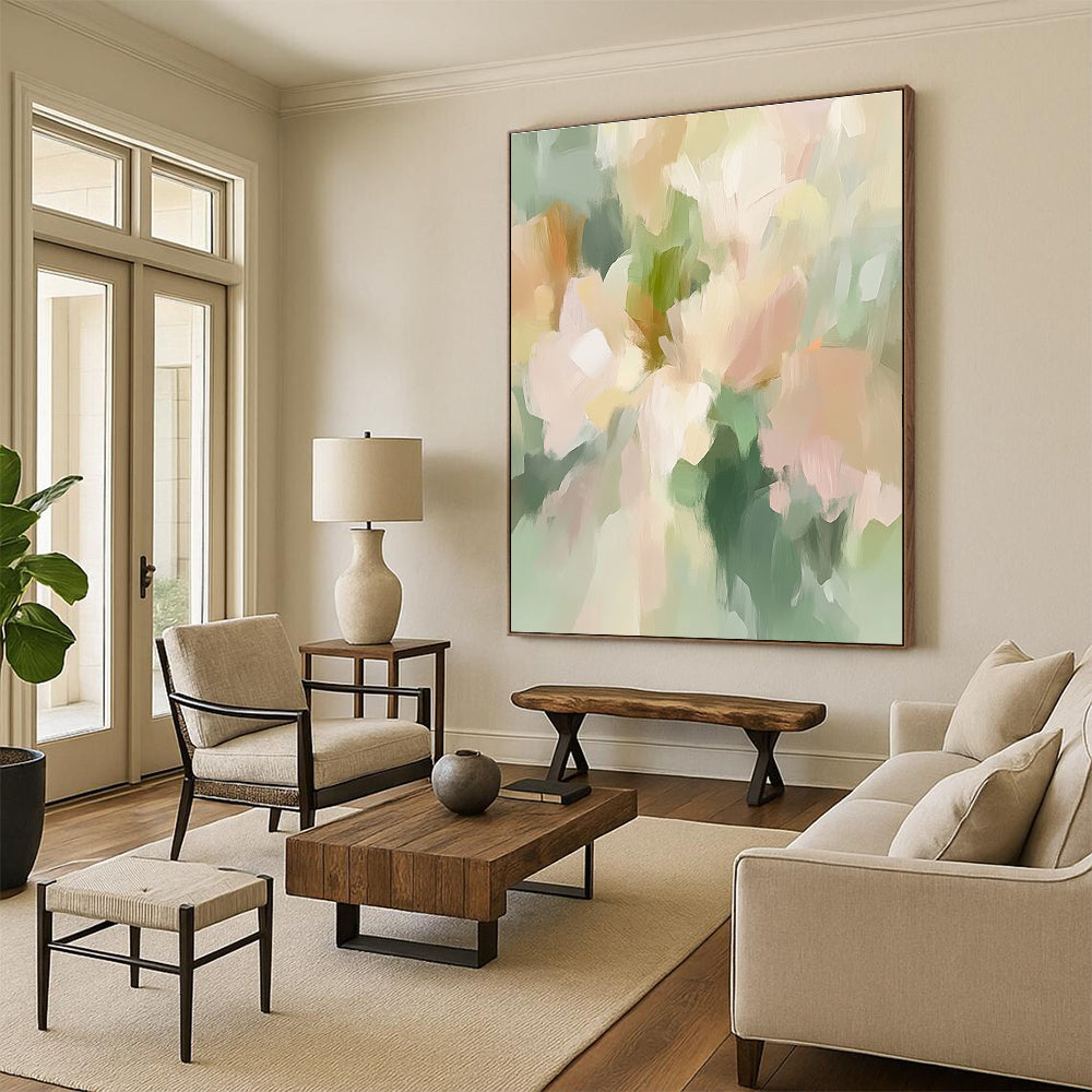 Soft Abstract Florals Painting with Subtle Grace WINK414