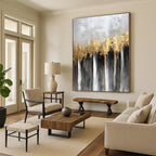 Gold Drip Abstract Painting for Luxe - Inspired Bedrooms GAB0859