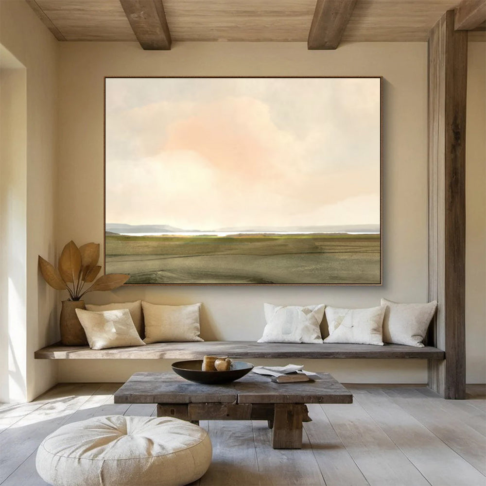 Vast Field Abstract Painting for Country - Style Living Rooms YHT121