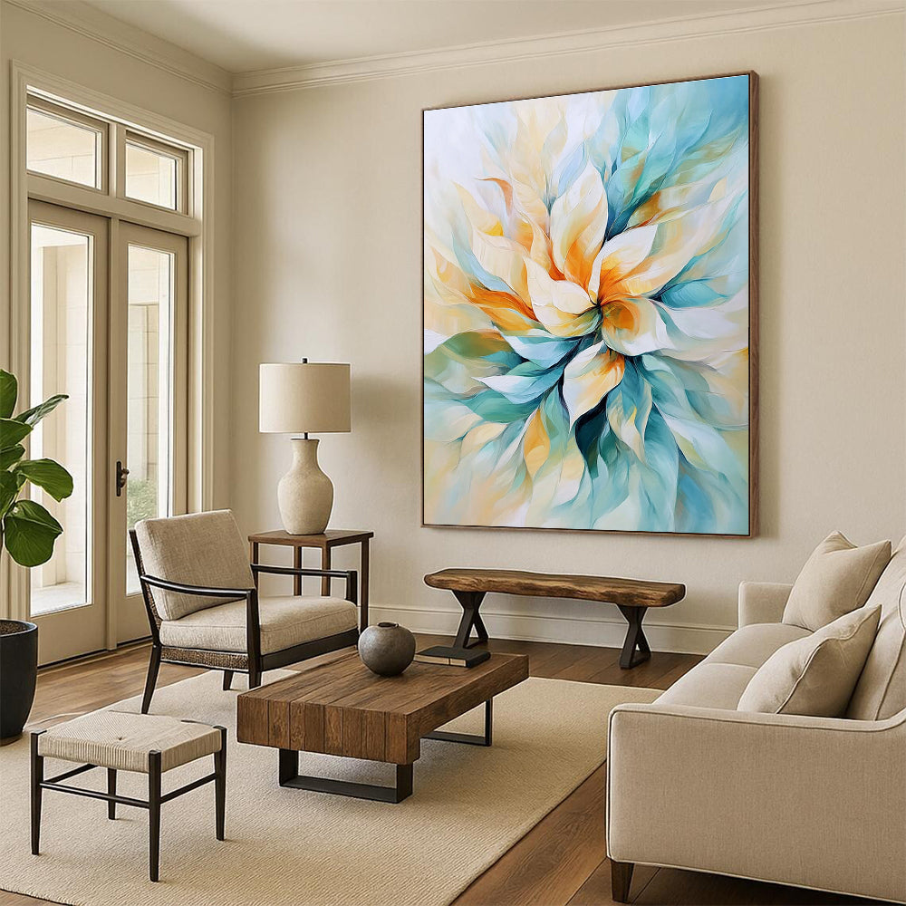 Pastel Flower - Inspired Abstract Painting for Feminine - Themed Bridal Suites GAB0908