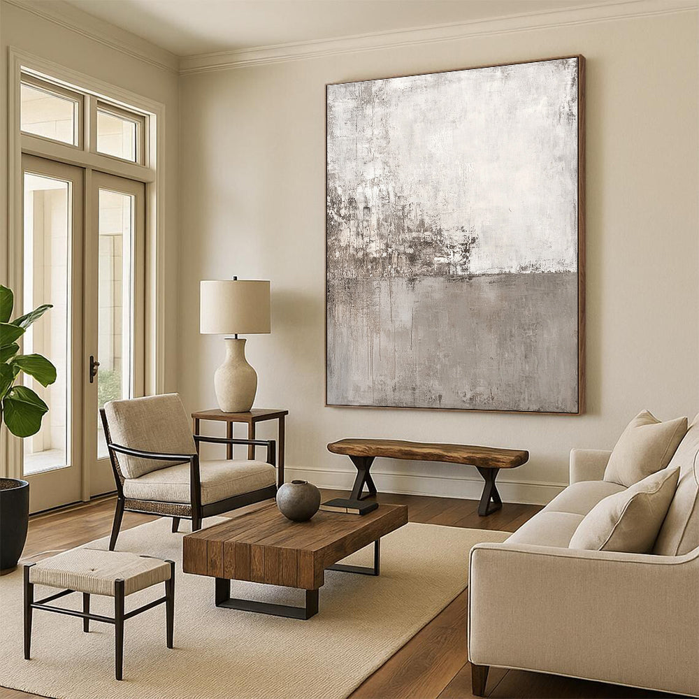 Gray - Toned Abstract Painting with Subtle Textures WINK120