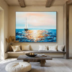 Calm Sailing Abstract Painting for Relaxation Lounges YHT188