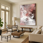 Pink Gray Black Abstract Painting with Subtle Drama WINK540