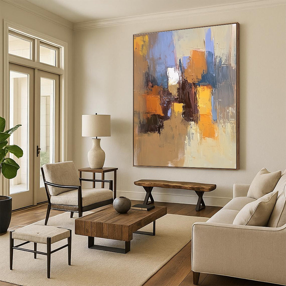 Colorful Urban Scene Abstract Painting with Lively Energy WINK792