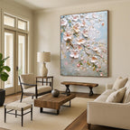 3D Floral Blossom Textured Abstract Painting for Romantic Spaces GAB1410