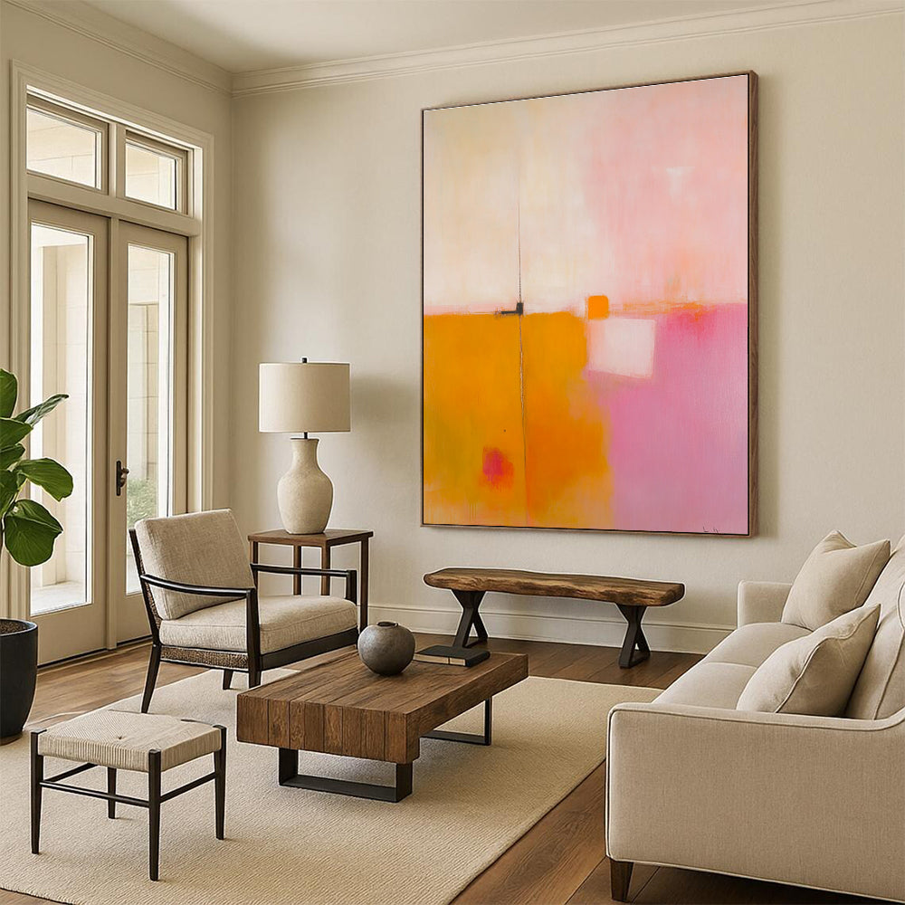 Minimalist Color Block Abstract Painting for Modern Spaces GAB1453