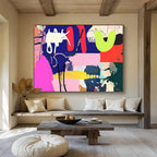 Bold Color Block Abstract  Playful Energy ABS047