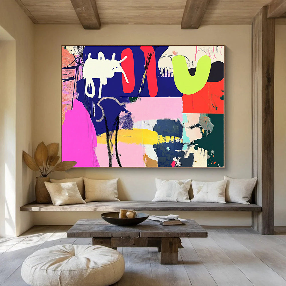 Bold Color Block Abstract  Playful Energy ABS047