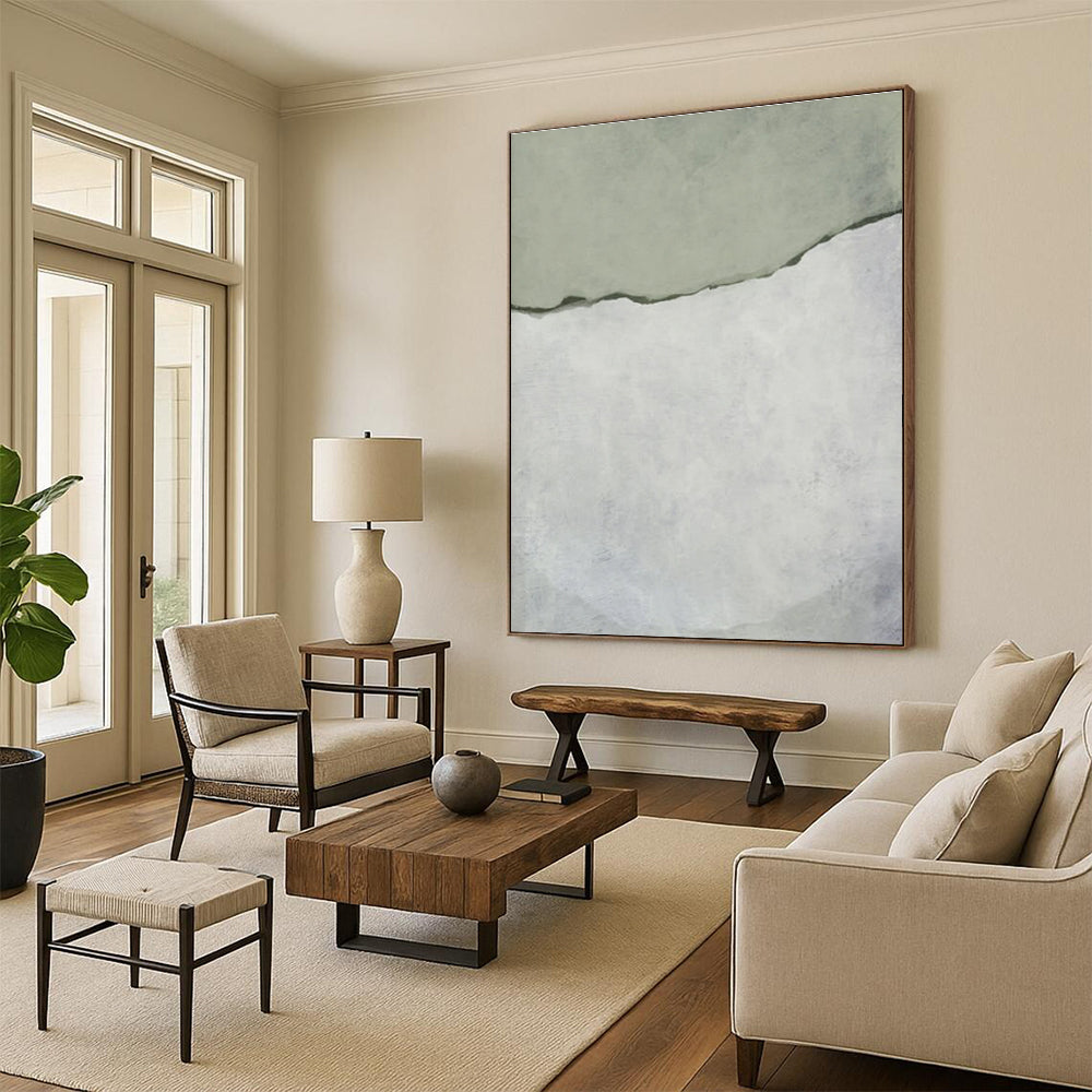 Subtle Minimalist Color Block Abstract Art for Calm Interiors HENG241