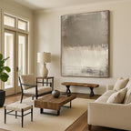 Taupe Textured Surface Abstract Painting with Calm Neutrality WINK119